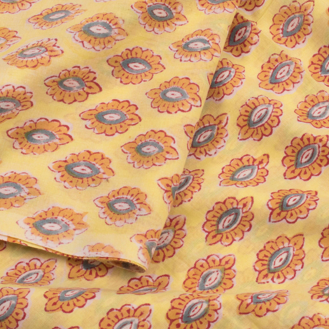 Hand Block Printed Mulmul Cotton 2 pc Salwar Suit Material 10055067