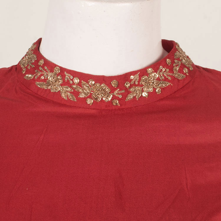 Hand Embroidered Silk Blouse 10053476