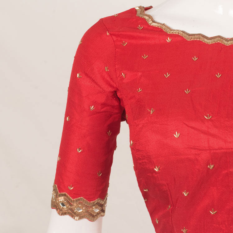 Handcrafted Raw Silk Blouse 10053488