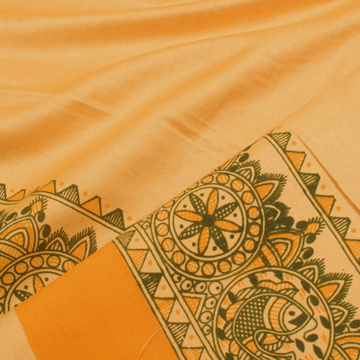 Madhubani Printed Bhagalpur Silk Salwar Suit Material 10056885