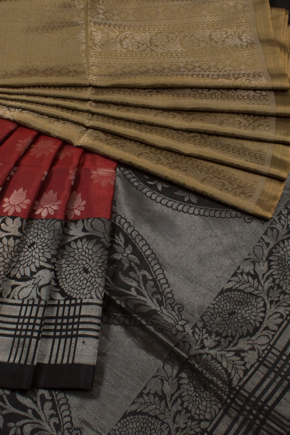 Handloom Half and Half Kanjivaram Soft Silk Saree 10058484