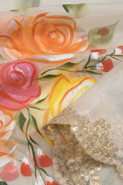 Chikankari Embroidered Kota Cotton Salwar Suit Material 10059376