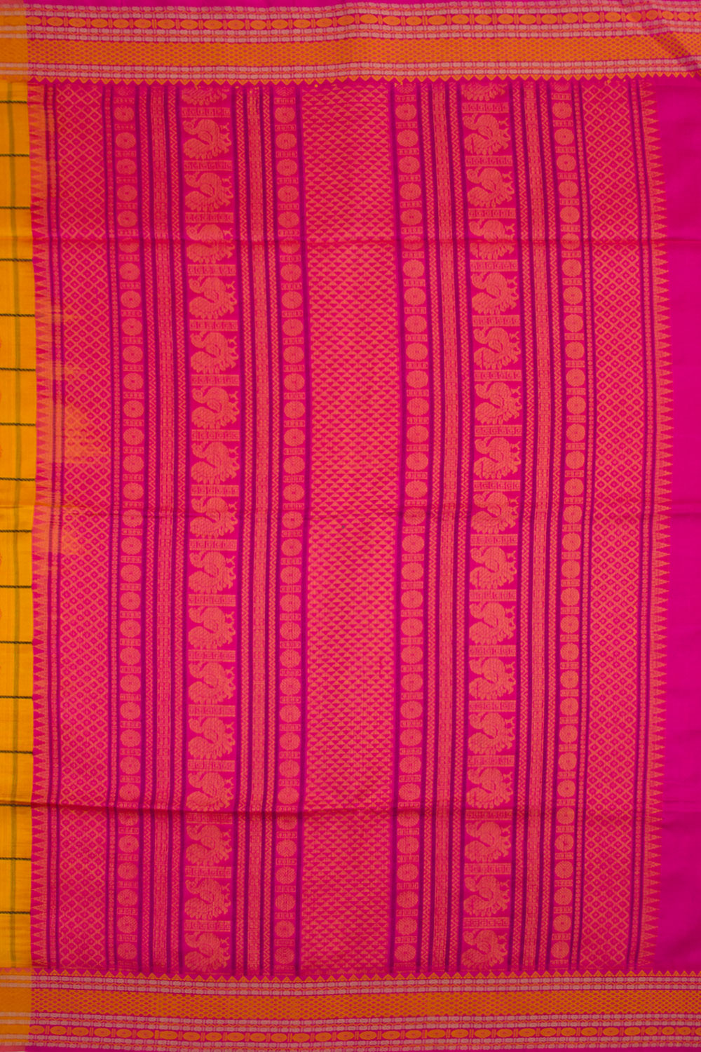 Yellow Handloom Kanchi Silk Cotton Saree 10061803