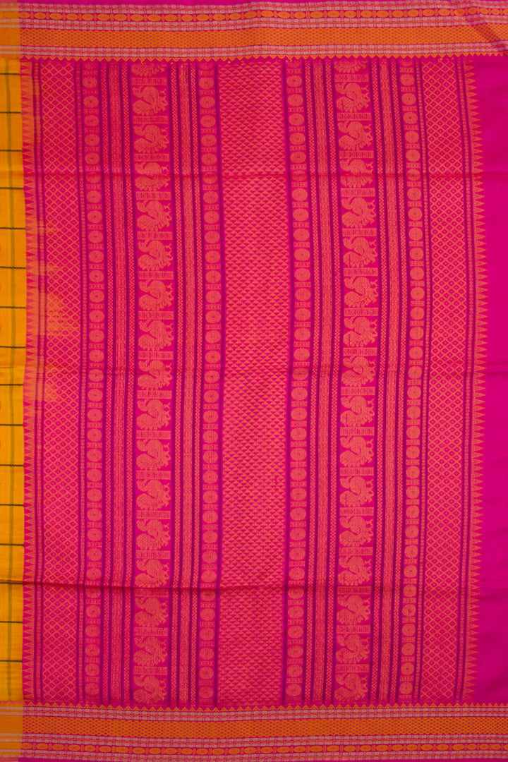 Yellow Handloom Kanchi Silk Cotton Saree 10061803