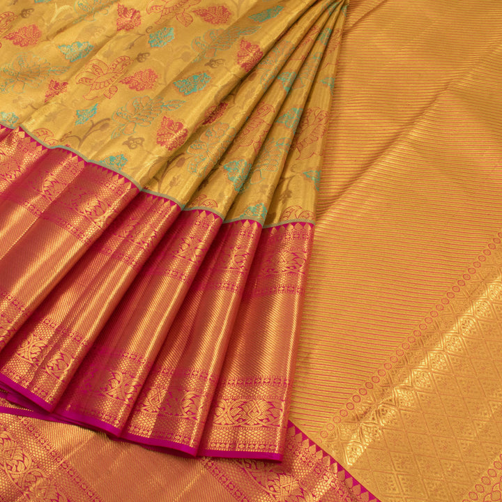 Pure Tissue Silk Bridal Jacquard Kanjivaram Saree 10056612