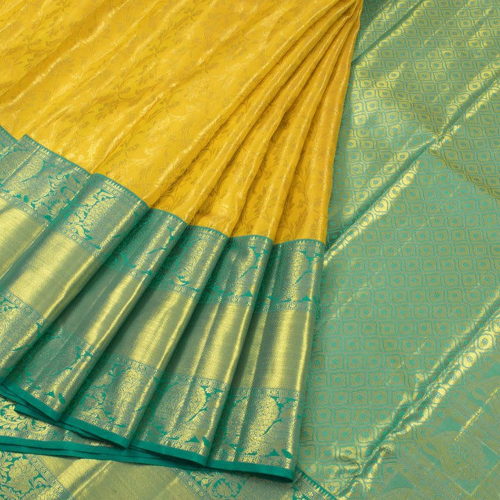 Pure Tissue Silk Bridal Jacquard Korvai Kanjivaram Saree 10056427