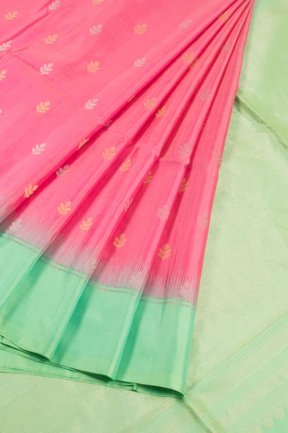 Brink Pink Kanjivaram Soft Silk Saree 10059885