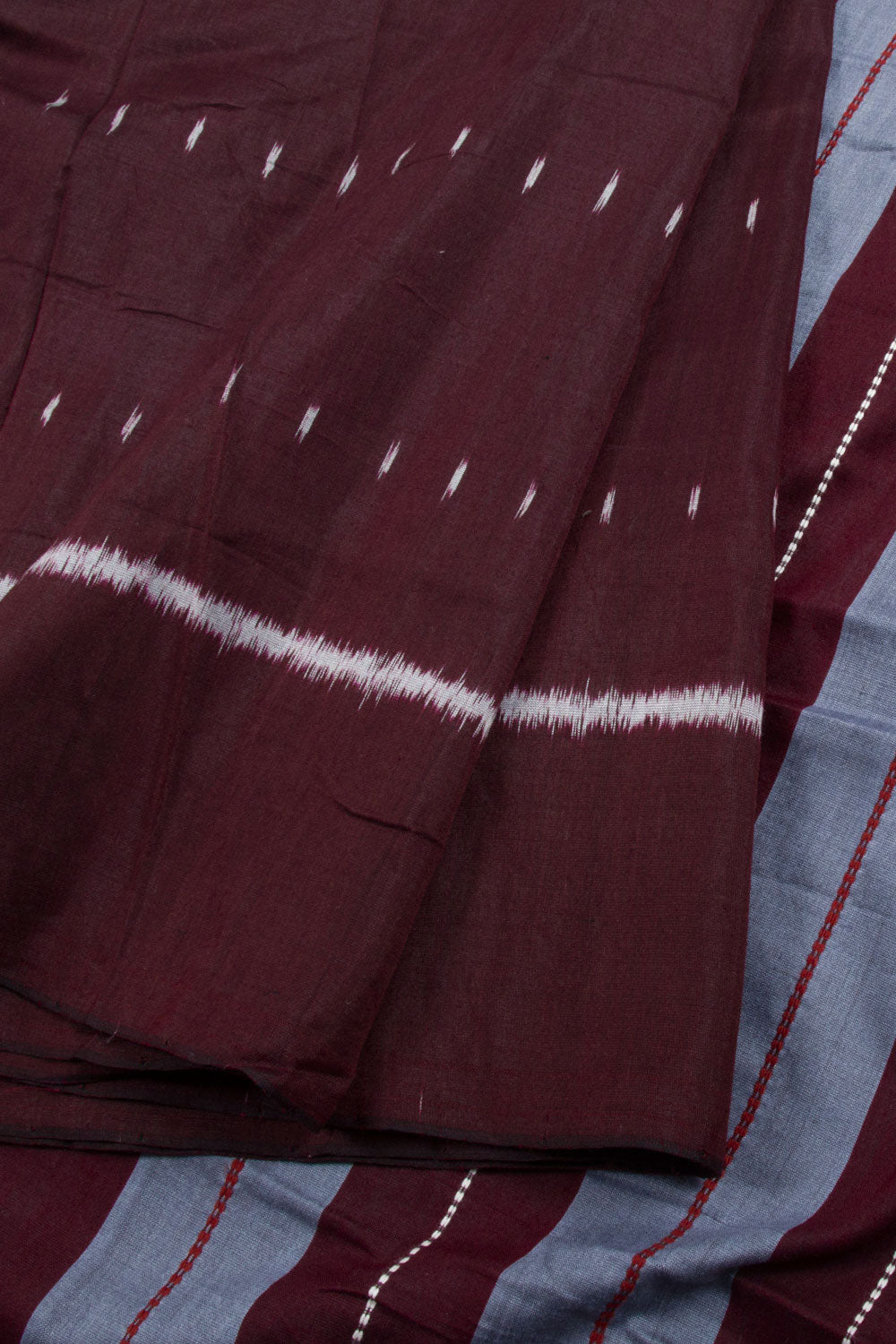 Grey Handloom Odisha Ikat Silk Cotton Saree 10060297
