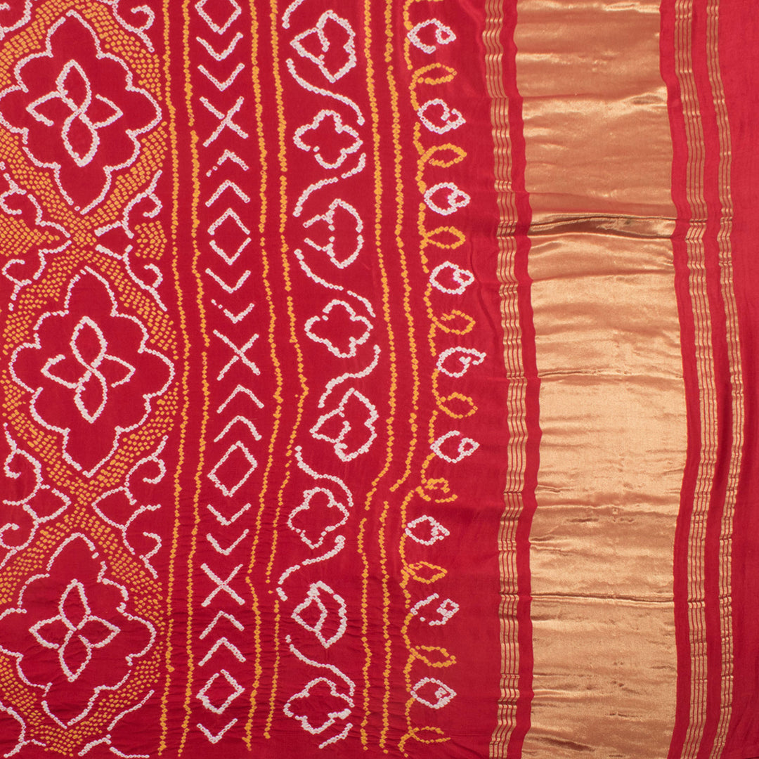 Handcrafted Bandhani Gajji Silk Saree 10055777