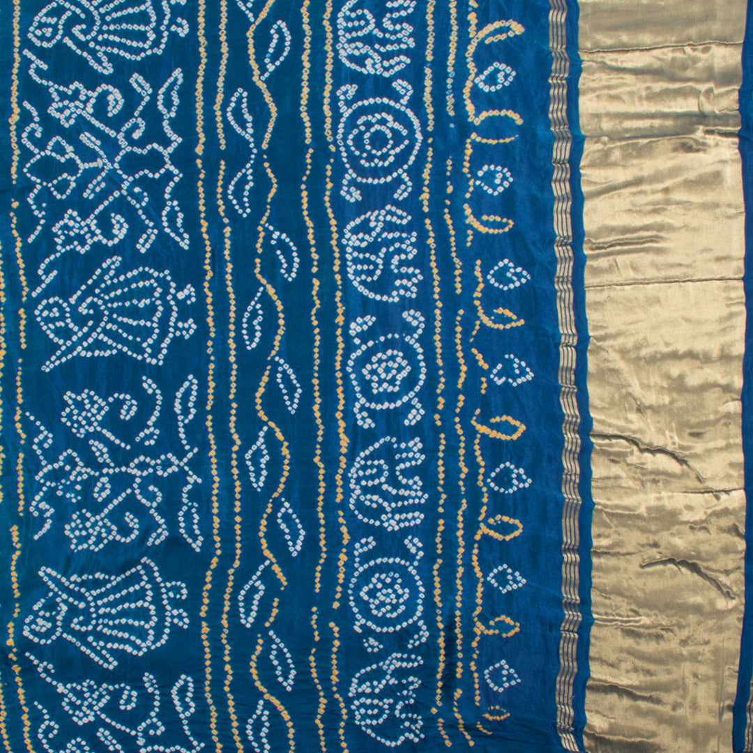 Handcrafted Bandhani Gajji Silk Saree 10055781
