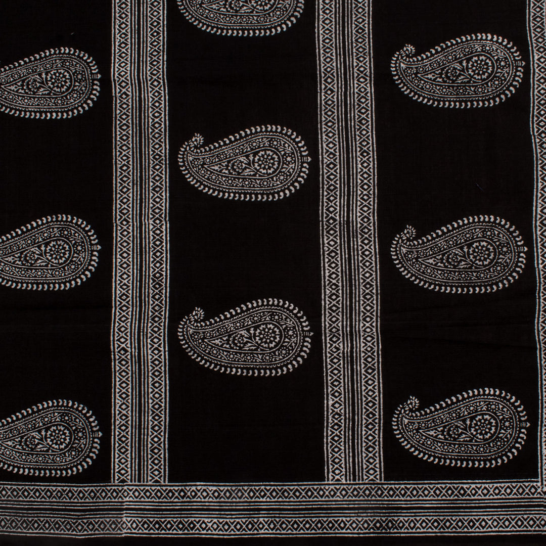 Hand Block Printed Mangalgiri Silk Cotton Saree 10056551