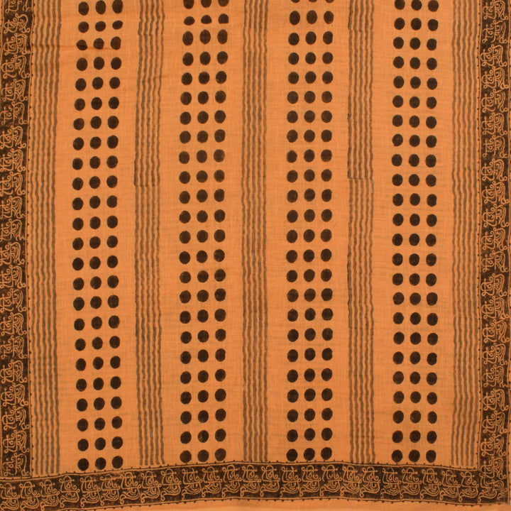 Hand Block Printed Linen Saree 10057155