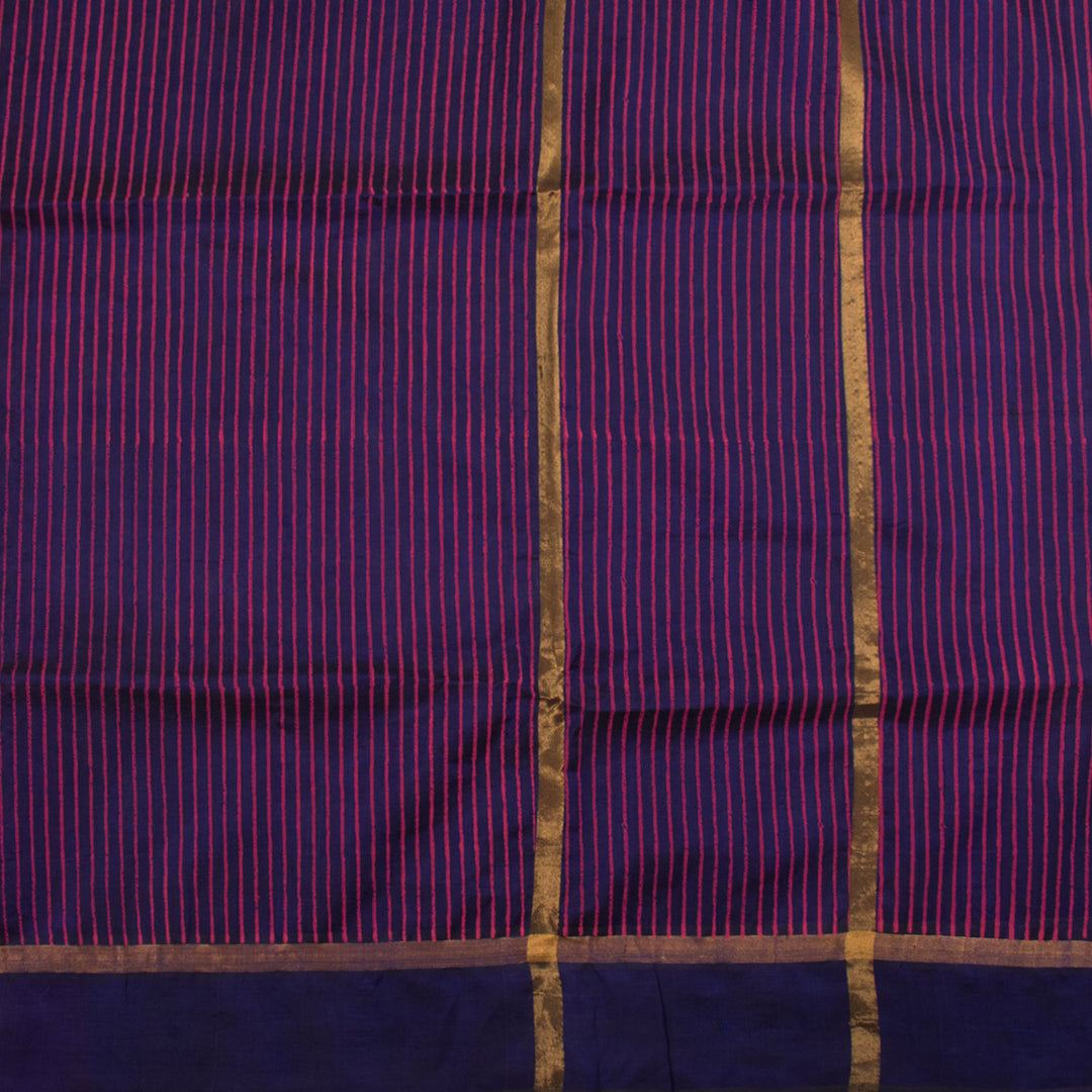 Hand Block Printed Silk Cotton Saree 10057212