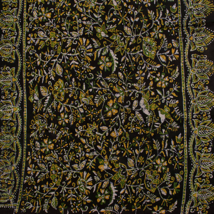 Batik Printed Cotton Saree 10057245