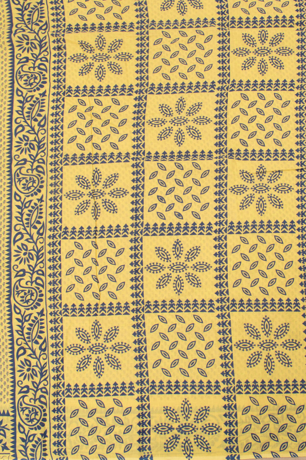 Hand Block Printed Cotton Saree 10057759