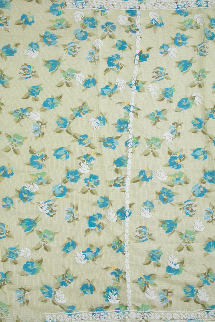 Chikankari Embroidered Kota Cotton Salwar Suit Material 10059370