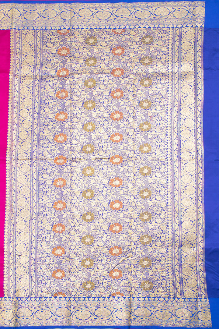 Magenta Handloom Banarasi Kadhwa Katan Silk Saree 10059744