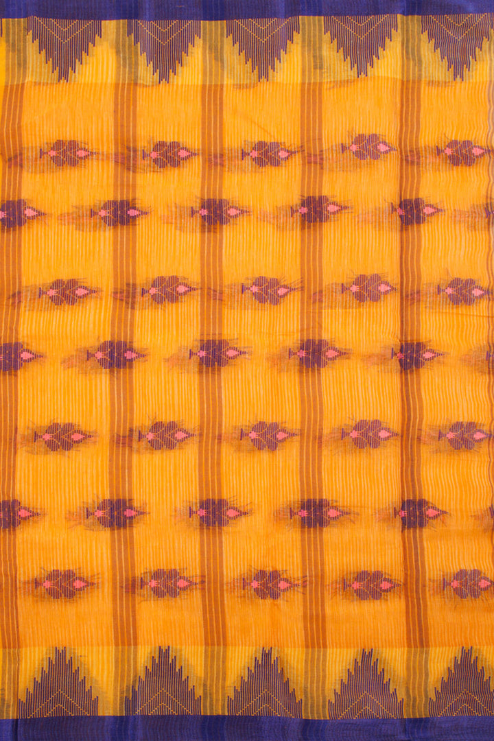 Orange Bengal Tant Cotton Saree 10059782