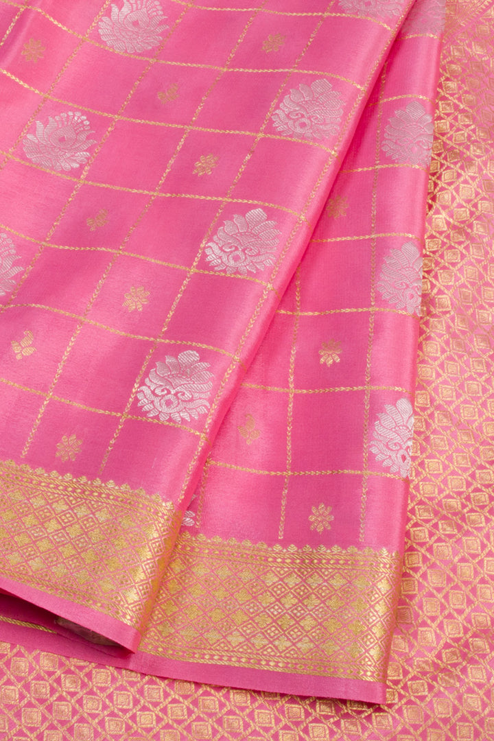 Pink Mysore Crepe Silk Saree 10061642