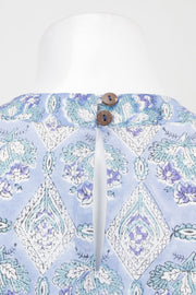 Blue Handcrafted Ajrakh Printed Cotton Dress 10061659