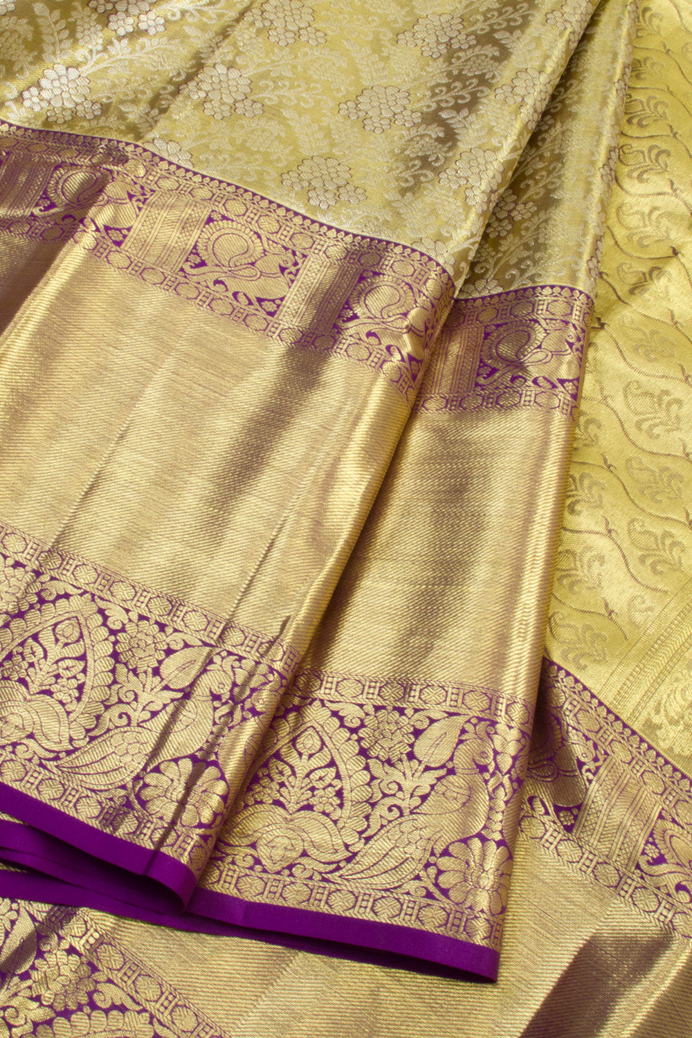 Handloom Pure Silk Tissue Zari Dharmavaram Saree 10061250