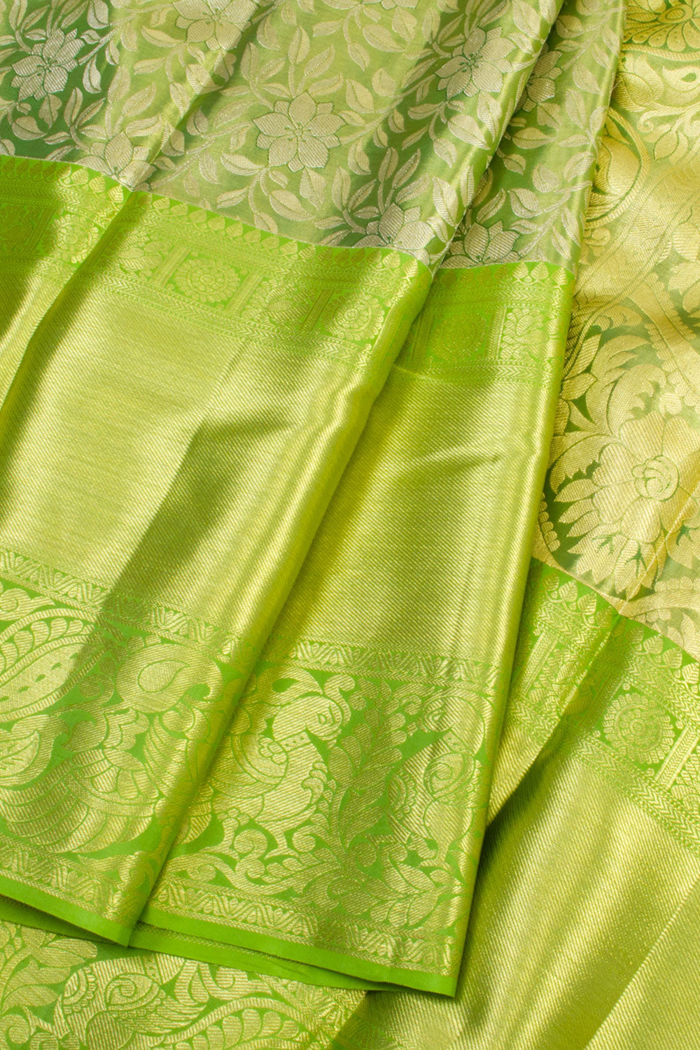 Handloom Pure Silk Tissue Zari Dharmavaram Saree 10061254