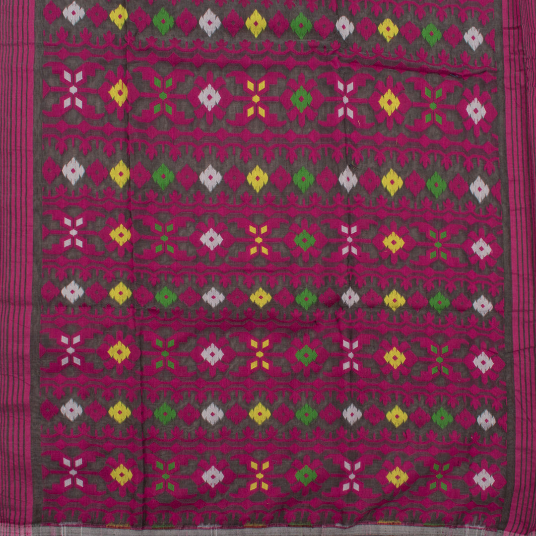 Handloom Jamdani Style Cotton Saree 10054694