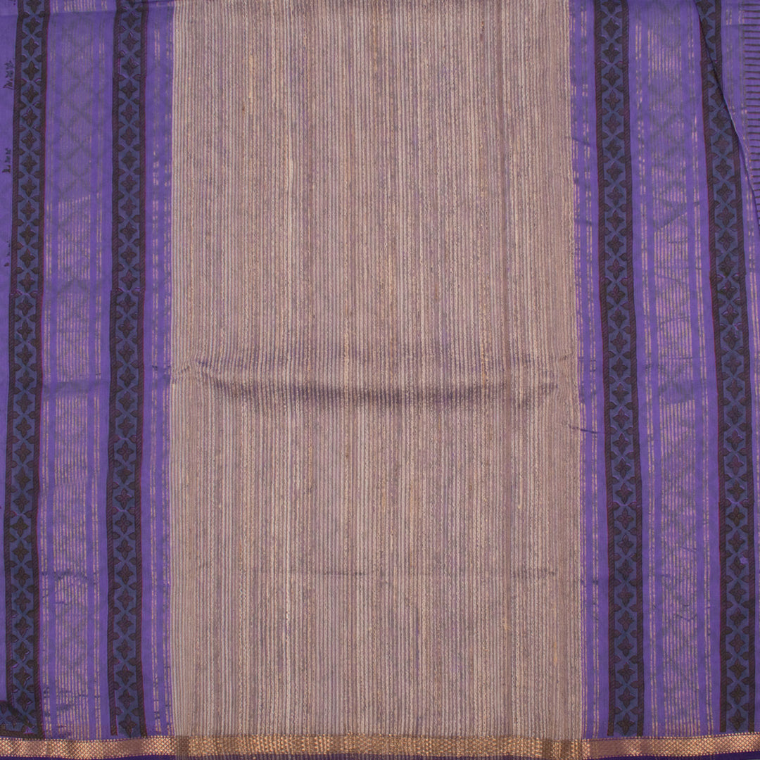 Hand Block Printed Maheshwari Silk Cotton Saree 10054157