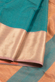 Teal Green Handloom Maheswari Saree 10060262