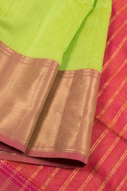 Spring Green Handloom Maheswari Saree 10060252
