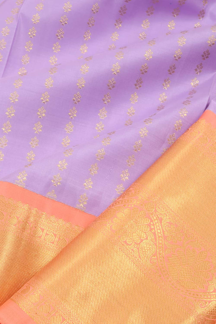 Lavender Korvai Kanjivaram Pattu Pavadai Material 10059626