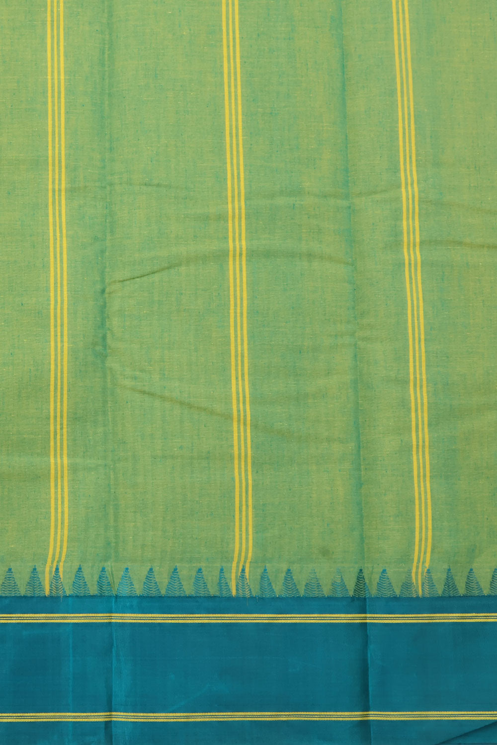 Marigold Handwoven Gadwal Kuttu Cotton Saree 10059675