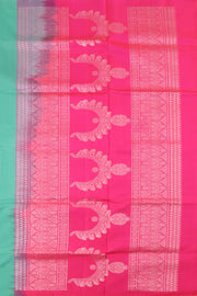 Jade Green Borderless Kanjivaram Soft Silk Saree 10059797