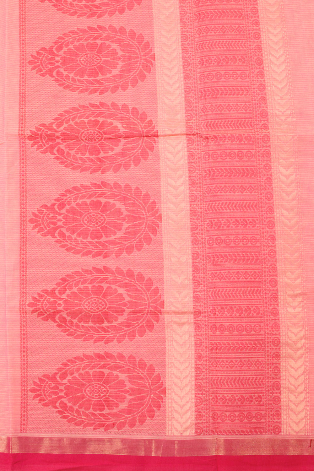 Coral Pink Kovai Cotton Saree 10059928