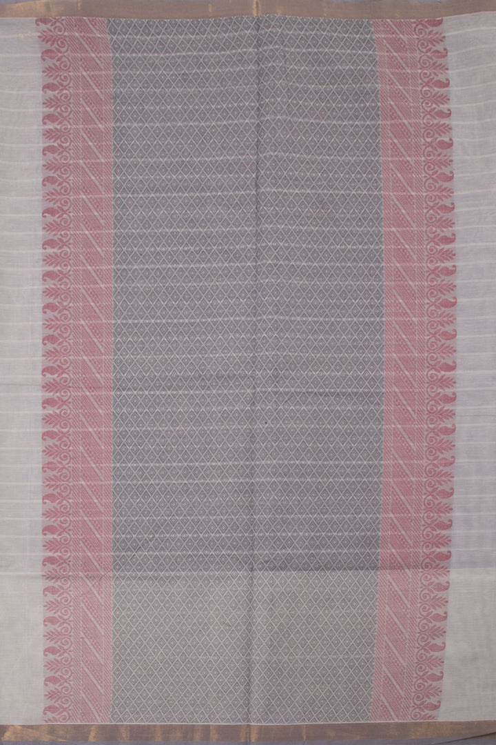 Silver Grey Kovai Cotton Saree 10059937