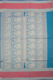 Bondi Blue Handwoven Kanchi Cotton Saree 10059973