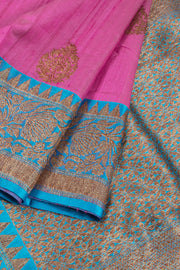 Handloom Banarasi Kadhwa Tussar Silk Saree 10061137