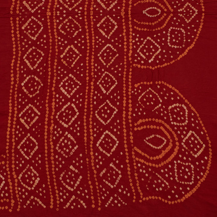 Handcrafted Bandhani Mulmul Cotton Saree 10055025