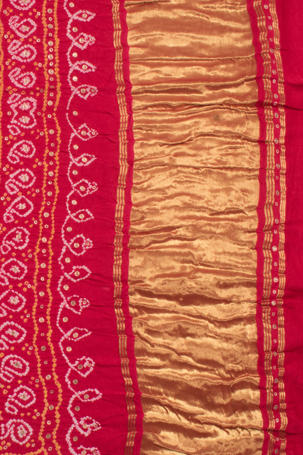 Handcrafted Bandhani Gajji Silk Saree 10059045