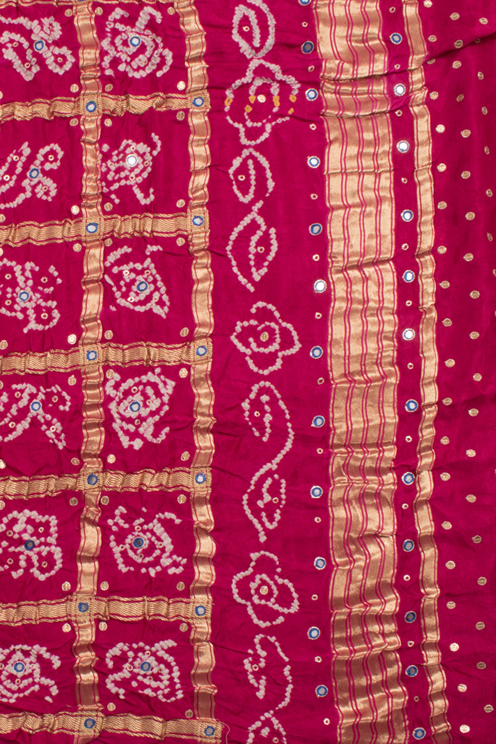 Handcrafted Bandhani Gajji Silk Saree 10059046