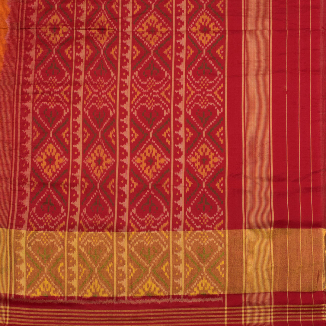 Kanjivaram Pure Zari Bandhani Ikat Silk Saree 10056407