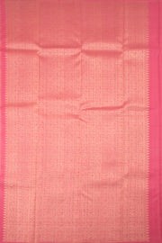 Pinkish Beige Pure Zari Borderless Jacquard Kanjivaram Silk Saree 10060098