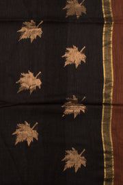 Chocolate Brown Bengal Matka Silk Saree 10059319