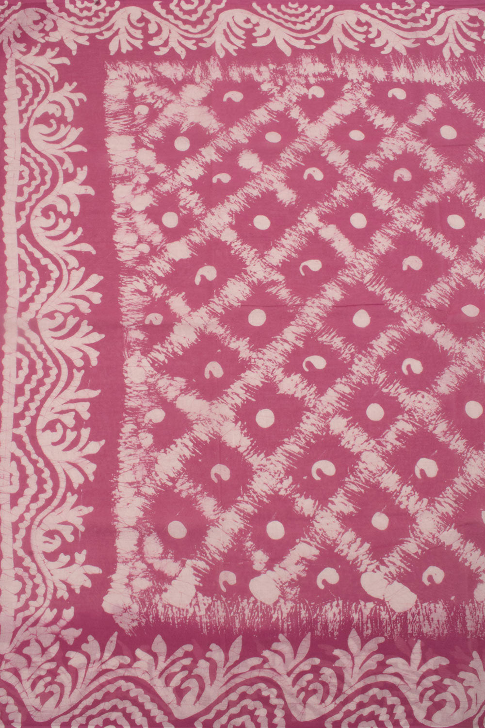 Batik Printed Cotton Saree 10058010