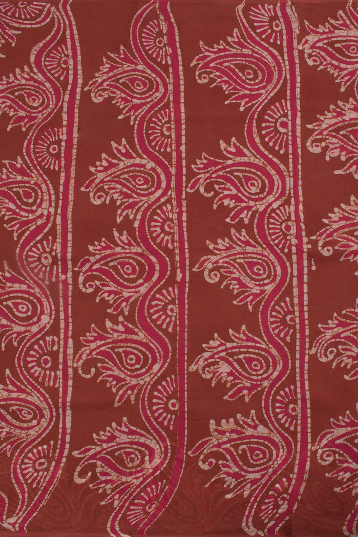 Batik Printed Cotton Saree 10058011