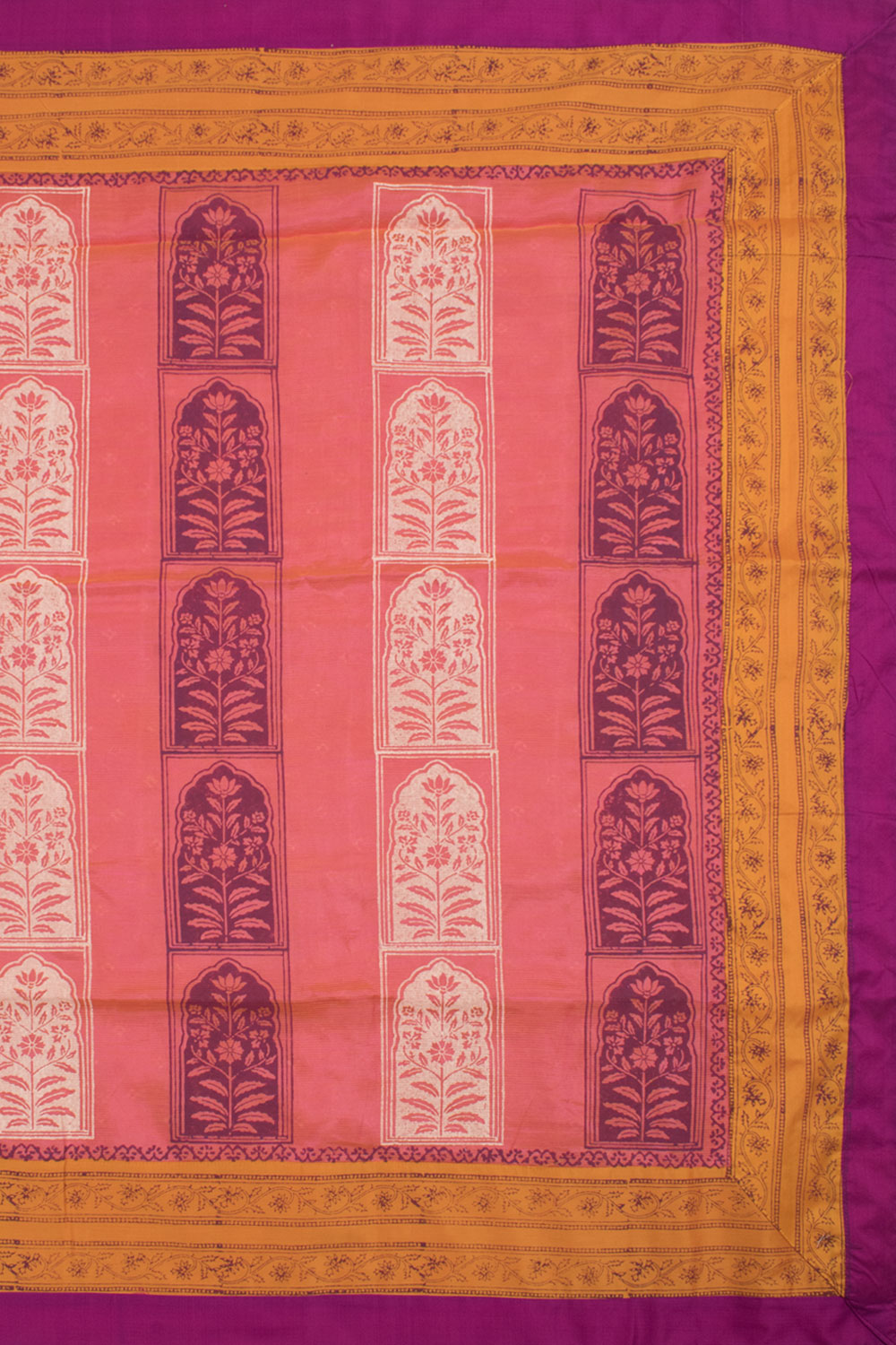 Hand Block Printed Mangalgiri Silk Saree 10058529