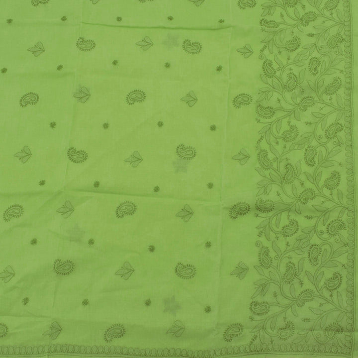 Chikankari Embroidered Cotton Saree 10055261