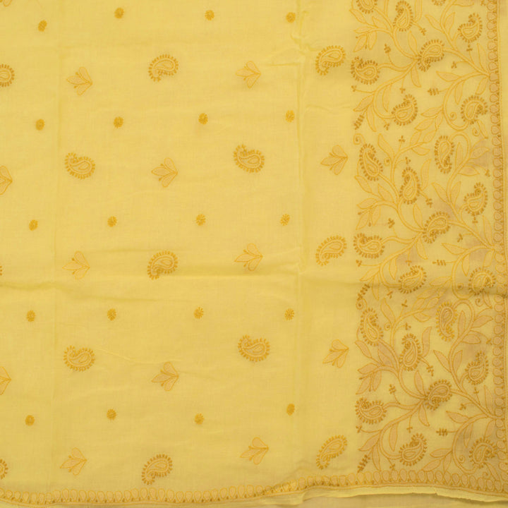 Chikankari Embroidered Cotton Saree 10055262