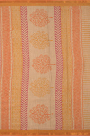 Hand Block Printed Khadi Cotton Saree 10059306