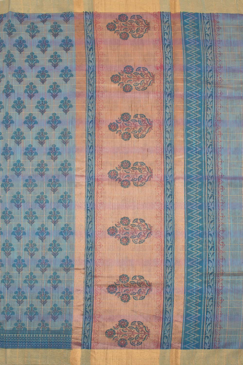 Hand Block Printed Silk Cotton Saree 10059304